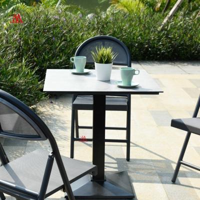 China Modern Marble Square Table Furniture Manufacturer Sales Banquet Dining Business Patio Outdoor Hotel Garden Aluminum Table And Chair for sale