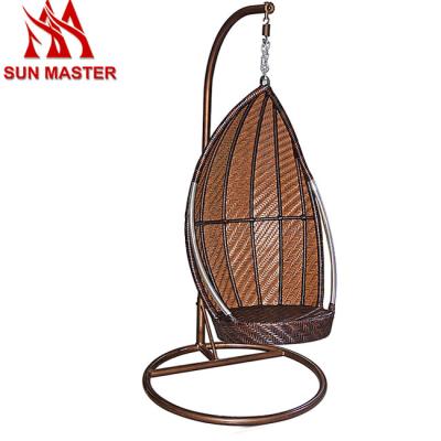 China Outoodr Furniture Egg Swing Chair Durable Stable Relaxing Hanging Outdoor Furniture Metal With Rattan Surface Aluminum Optional for sale