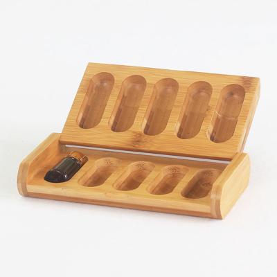 China Recyclable High Quality Bamboo Essential Oil Storage Box Custom Essential Oil Box for sale