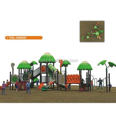 China Kindergarten in wood plastic montessori outdoor playground equipment for sale