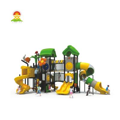 China Import Engineering Environmental Plastics And Galvanized Steel Pipe Outdoor Kids Plastic Play Gym Equipment Slides Outdoor Jungle Gyms For Kids for sale