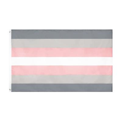 China Demigirl Pride Flag 3x5 ft LGBTQIA Demi Women Gender Institutes Health Care Banner for sale