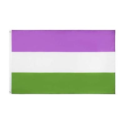 China Health Care Institutes Genderqueer Pride Flag 3x5 ft LGBTQIA Strange Gender Rainbow Banner for sale