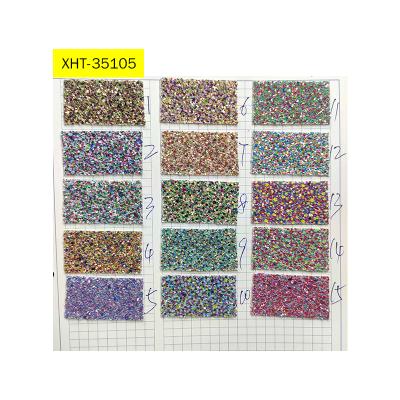 China Abrasion-Resistant Wave Rainbow Printed Colorful Chunky Glitter Faux Leather Fabric Elastic Back For Making Shoe/Bag/Hair Accessories/Decoration for sale