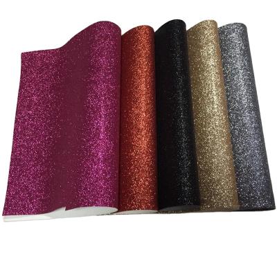 China Wholesale Abrasion-Resistant Fine Glitter Leather Fabric For Hair Bows Bags DIY Material for sale