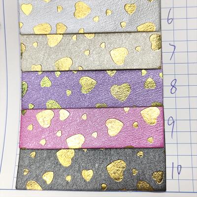 China Anti-rust Heart Shape Embossed Wire Drawing Hot Stamping Faux Leather Nonwoven Backing For Making Notebook Cover Box Packing Cover for sale