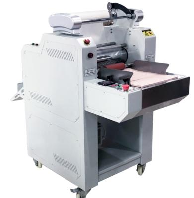 China 390A Automatic Laminating Machine Balancing Silicon Oil Heat Stand Machine Photo Cold Cutting By MA A3 Film for sale