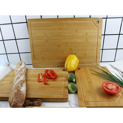 China Viable Customize Luxury Bamboo Kitchen Cutting Board 4-Piece Large Chopper Set for sale