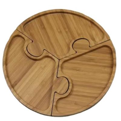 China Eco Sustainable Natural Reusable Tea Dinner Fruit Dish Like Modern Bamboo Food Serving Tray for sale