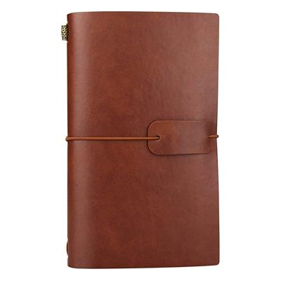 China Refillable Leather Soft Cover Pocket Travel Journal for Men and Women Notebook Cover for Field for sale