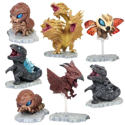 China (Hot Selling) New Arrival Cartoon Toy Movie 3-9cm Q Series Godzilla Toy Action Figure With Opp Bag For Gift for sale