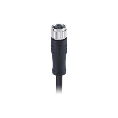 China Waterproof M8 Connector 4pin Unshielded Code Female M8x1.0 Screw A Molded 1m PVC Cable , Free End for sale