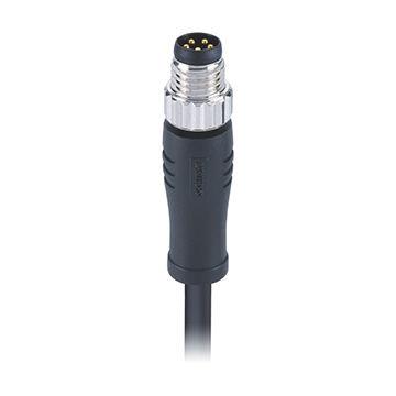 China Waterproof Unshielded M8 Sensors Connector 5pin B Code Male Molded 1m PVC Cable , Free End for sale