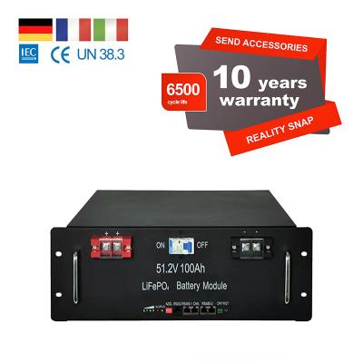 China Adaptado a medida 48V Rackmount Lifepo4 Batería 100A Corriente de descarga máxima en venta