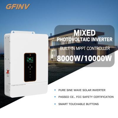 China AC220V/380V 8000W Sistema solar para el hogar Inverter doble Mppt Inverter híbrido en venta