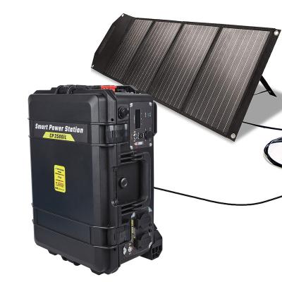 China High Energy Storage Capacity Wind Power Solar Generator 1000w 2000w 3000w Portable Solar Power Station With Folding Solar Panel for sale