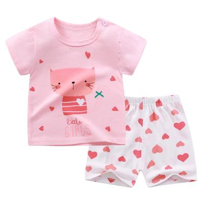 China Safari Style Factory Sale Summer Children's Clothing Sets 88 Different Design Baby Boy Clothing Sets 2pcs T-shirt Children's Clothing for sale