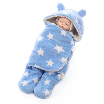 China Baby Sleeping Bag Anti-Static Ultra Soft Fluffy Fleece Newborn Infant Boys Girls Clothes Sleep Crib Wrap for sale