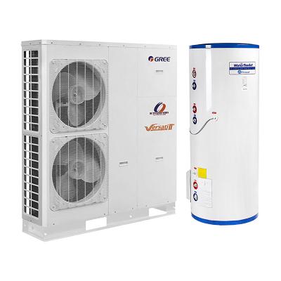 China Multifunctional Gree Air To Water Heat Pump Energy Saving Monoblock Type DC Inverter Heat Pump And Air Cooling + Heating System for sale