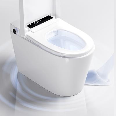 China Cocobella 110/220V Auto Operation Bathroom Commode Electric Ceramic Bidet Floor Standing Smart Sanitary Ware Automatic Smart Toilet for sale