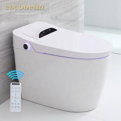 China Wholesale Luxury Electric Flush Automatic Double Seat Cover Porcelain Auto Operation Bathroom WC Smart Tankless Toilet for sale