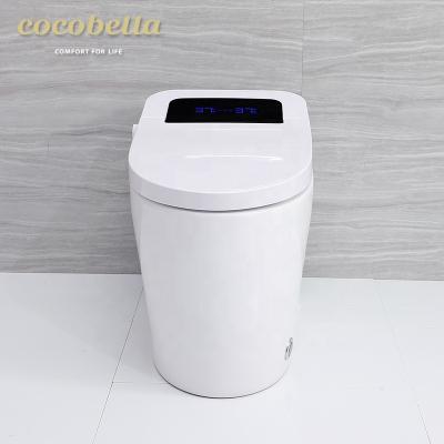 China LCD Display Automatic Open Luxury Electric Bidet Saet Toilet Open Intelligent High Level Smart WC Foot Sensor WC Lid Toilet for sale