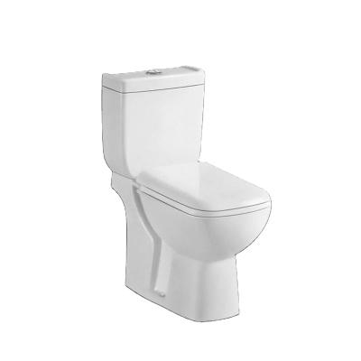 China Double-Flow Ceramic Two-Piece WC Pissing Modern Sanitary Washdown Toilet Bowl Lavatory Bathroom Ware Toilet for sale