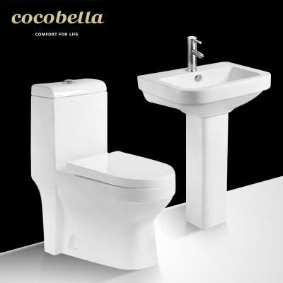 China Modern Ceramic White Washdown Double-Flow Bathroom One-Piece 3/4.5L Ware Sanitary Toilet Set Floor Mounted WC for sale