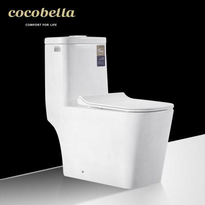 China Double-Flow UPC Ceramic Sanitary Ware Toilet with R&T Fixture Home Flushing Toilet Dual Elongated Flush One-Piece Floor Modern Hotel for sale