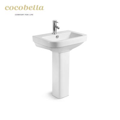 China Low Price Modern Easy Clean Ceramic Wash Basin Pedestal Single Hand Wash Sink for sale