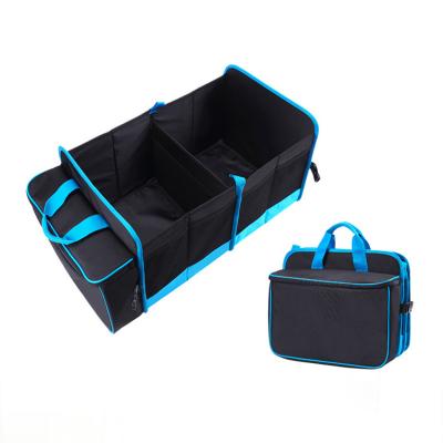 China Eco-friendly Multi Compartment Non Slip Bottom Car Storage Organizer SUV Trunk Storage Box for sale