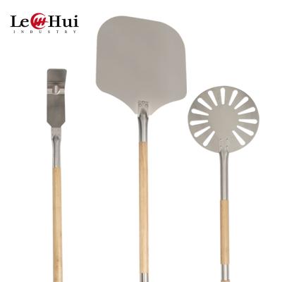 China Brick Pizza Oven Long Rake Detachable Scraper Ash Wood Clean Tool Pizza Tools Aluminum Insulated Pizza Skin for sale