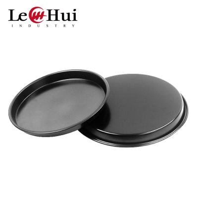 China 11 Inch Aluminum Alloy Non-Stick Hard Coating Aluminum Shallow Pizza Pan Pancake Bakeware Tray Stocked Pizza Pan zu verkaufen