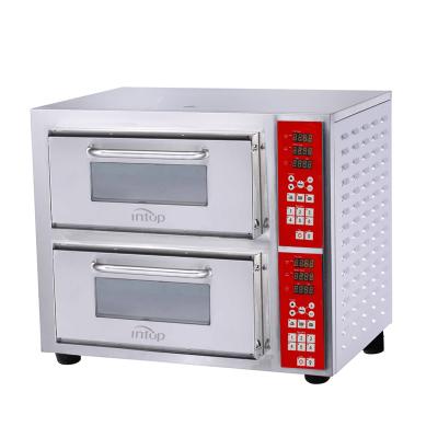 China Neapolitan Style Baking Oven Hotels Electric Pizza Oven 450 Degree Double Stone Base Commercial Pizza Oven for sale