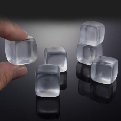 China Diamond Ice Cube Reusable Whiskey Cooling Wine Glasses Set Disposable Hot Sale Custom Whiskey Stones Wine Glasses Cube Ice Stones Te koop