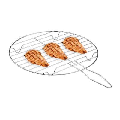 China Easily Cleaned Stainless Steel Cross Wire Around Steaming Racks Barbecue Cooling Rack Pan Grate Carbon Baking Net Te koop