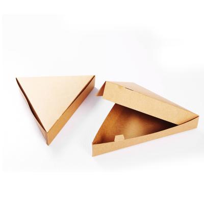 China Disposable Triangle Pizza Box Custom Printed Kraft Paper Food Grade Cardboard EnvironmentYellow 16inches Biodegradable Slice Pizza Paper Box One zu verkaufen