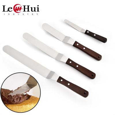 China Viable Kitchen Cake Tools Stainless Steel Baking Cream Offset Angled Spatula Set Icing Spatula Sale Professional Cake Decorating Tools Te koop