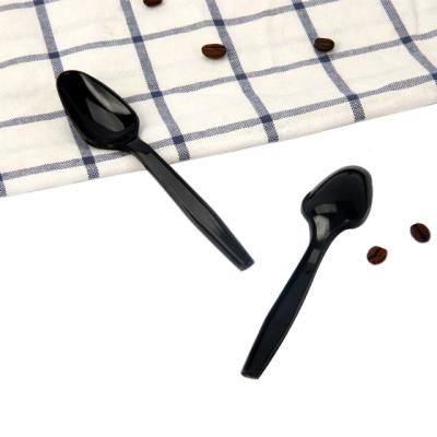 China Disposable Plastic Spoon Spoon Black Plastic Spoon Disposable Hard Ice Cream Disposable Plastic Cutlery Te koop