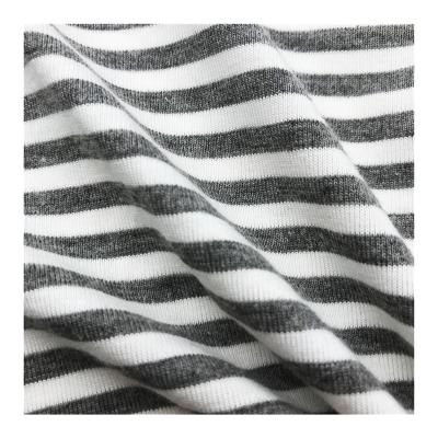 China 2022 New Trend 192gsm Moisture-wicking Moisture-absorbent 100% Cotton Yarn Stripe Jersey Skin-friendly Fabric For Sweater for sale