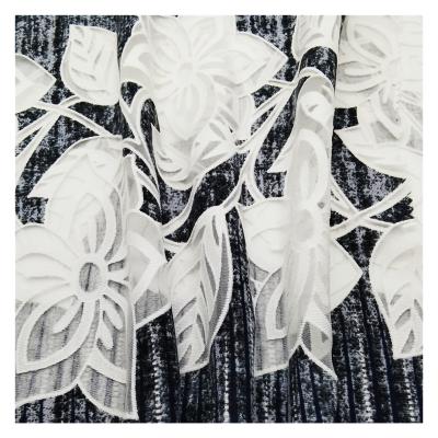 China Shrink-Resistant Fashionable Knitting Burnout and Single Placement Printing Fabric Polyester Viscose 175 GSM Singlet for Clothes for sale