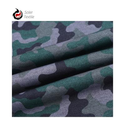 China Factory direct supply anti pill stretch resistant 100% polyester printing terry fabric for hoodies for sale