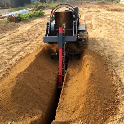 China High Quality 35 Hp Digging Pipe China Supplier 6 Month Mini Wheel Trencher Support Warranty for sale