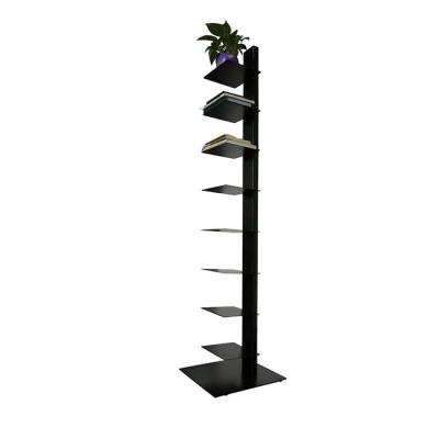 China Vertical Book Tower Rack Book Rack 8 Tier Spine Home Storage Book Rack for sale