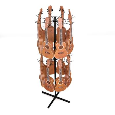 China Guitar Floor Retail Instrument Display Stand Guitar Show Ukelele Rack for sale