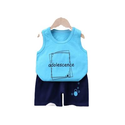 China Hot Selling Anti-Shrinkage Baby Cotton Newborn Clothing Sets Sleeveless Summer For Girls And Boys for sale