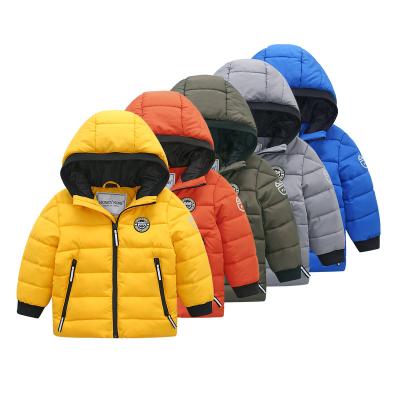 China Anti-Wrinkle Kids Winter Coat Boys Zipper Bomber Jacket Cotton Filling Jacket Denim Jacket for sale