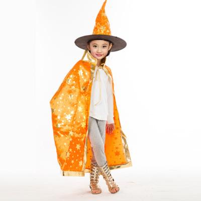 China Gently 2022 Coats Hat Costume Cosplay Witch Performance Costume Halloween Clothes For Girls for sale