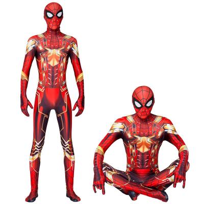 China Boys Party Cosplay Soft Fancy Dress Costume Clothes Spiderman Role Play Jumpsuit Kids One Piece Suits for sale