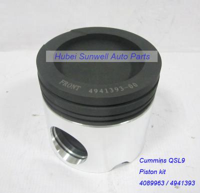 China Cummins QSL engine piston 4941393, Dongfeng truck Cummins QSL9 engine piston kit 4089963,3974404 for sale